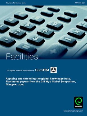 cover image of Facilities, Volume 21, Issue 10
